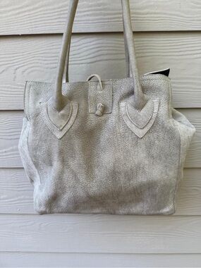 Let & Her 
 Leather Tote Bag with Tie Detail